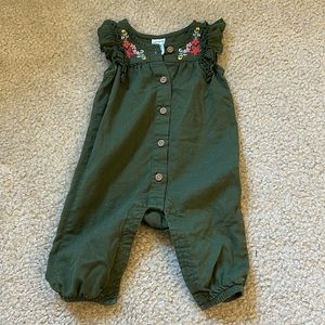 Carters green jumper with flowers - 3m